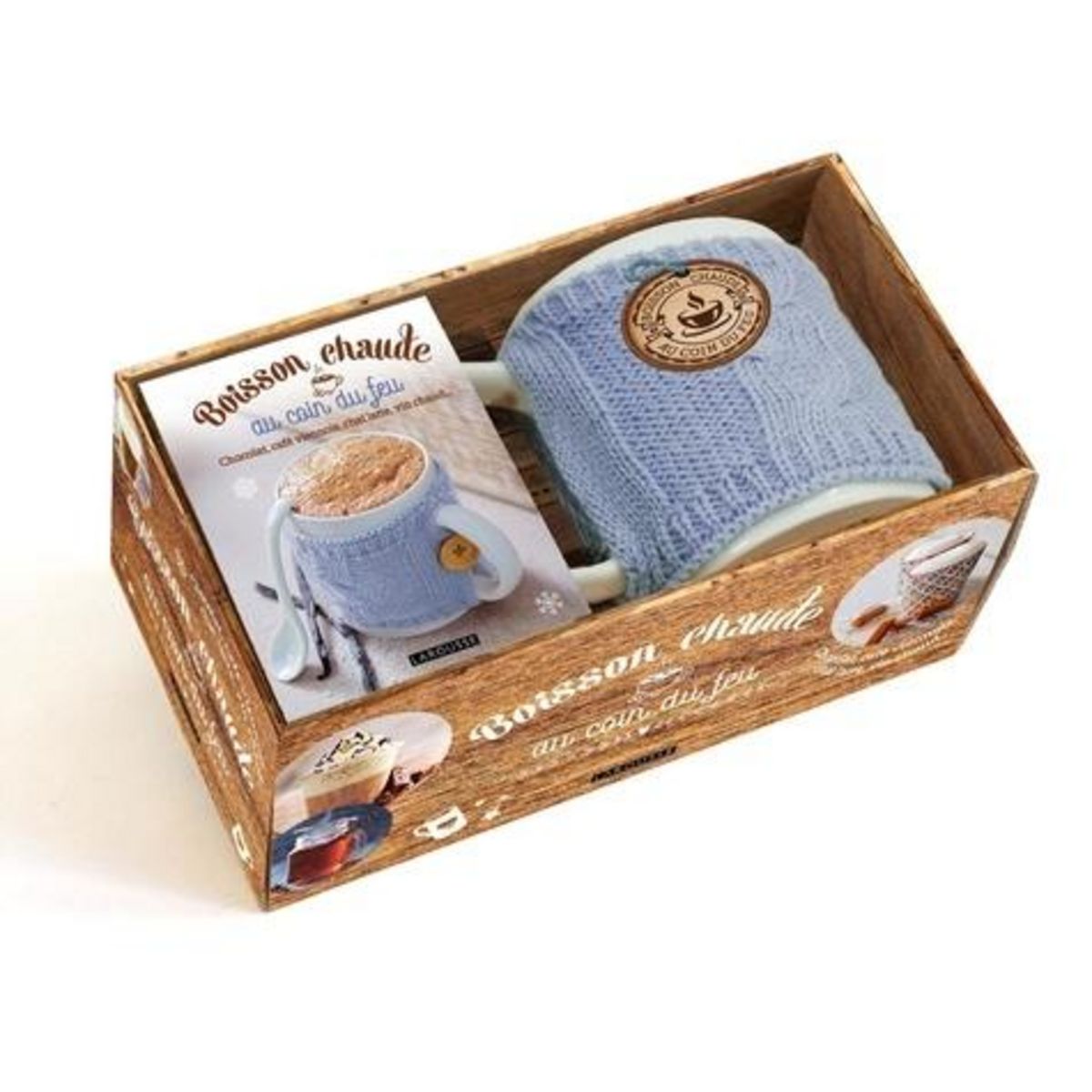 BOISSON CHAUDE AU COIN DU FEU. COFFRET AVEC UN MUG ET UN LIVRE, Rost Sylvie