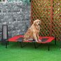 Voir la diapositive 2 : PAWHUT Lit sur pieds XXL pour chien chat lit de camp animal lit surélevé Oxford textilène micro-perforé dim. 122L x 92l x 23H cm rouge