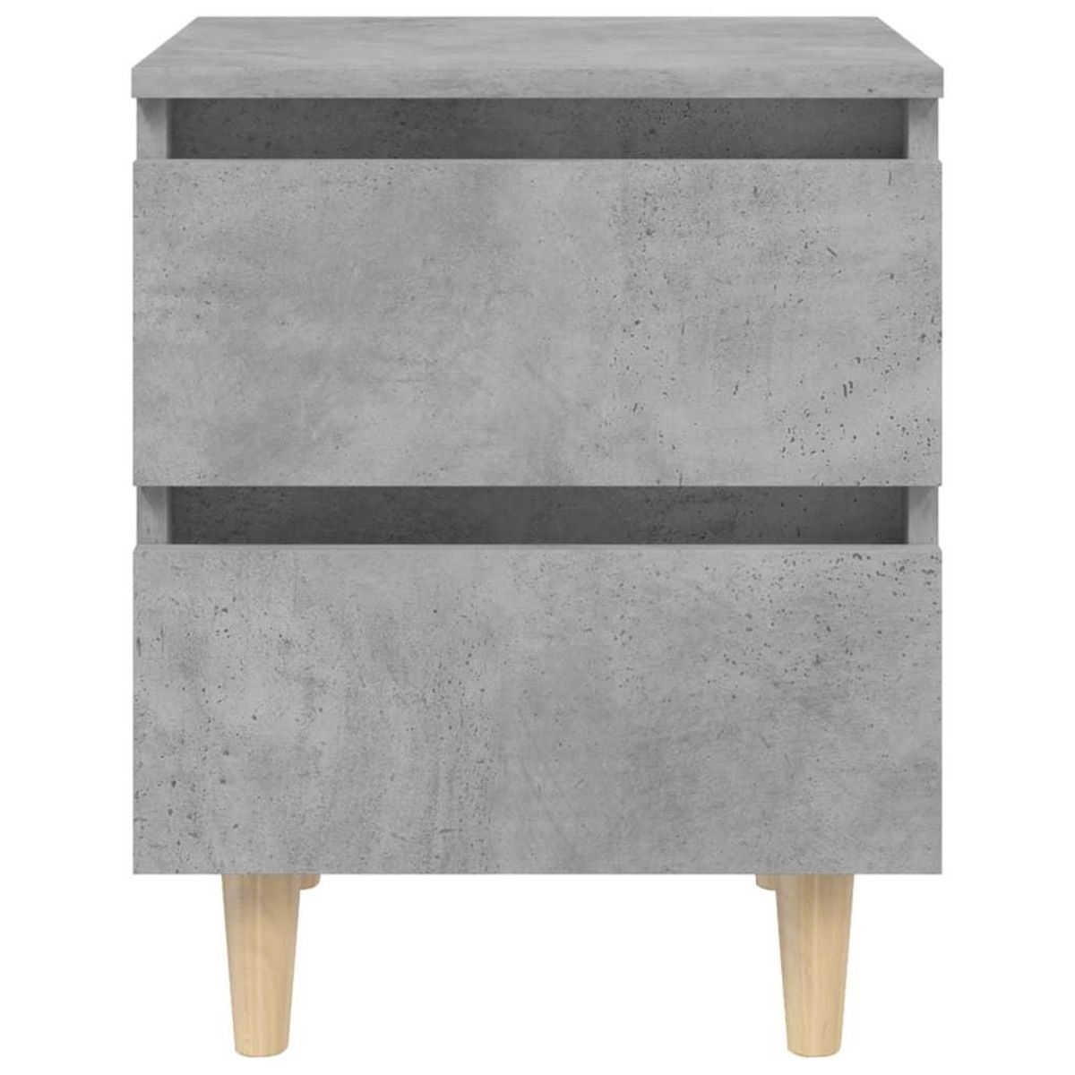 VIDAXL Table de chevet avec pieds en pin gris beton 40x35x50 cm