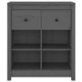 Voir la diapositive 3 : VIDAXL Buffet Gris 70x35x80 cm Bois massif de pin