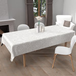 SOLEIL D'OCRE Nappe imprimée anti-tâches VENUS, par Soleil d'Ocre. Coloris disponibles : Blanc