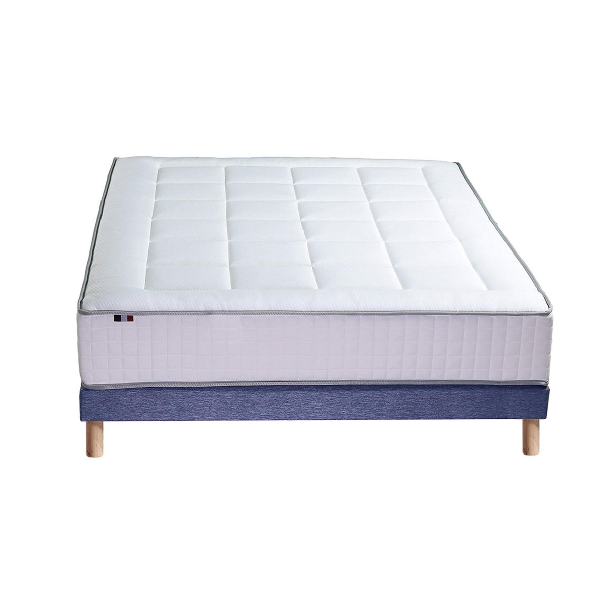 IDLITERIE Ensemble BELLAGIO 2, matelas mémoire de forme, sommier et couette