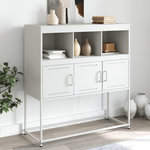 VIDAXL Buffet blanc 100,5x39x107 cm acier