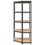 Voir la diapositive 5 : VIDAXL Etagere d'angle a 5 niveaux Anthracite Acier bois d'ingenierie