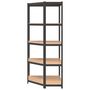 Voir la diapositive 5 : VIDAXL Etagere d'angle a 5 niveaux Anthracite Acier bois d'ingenierie