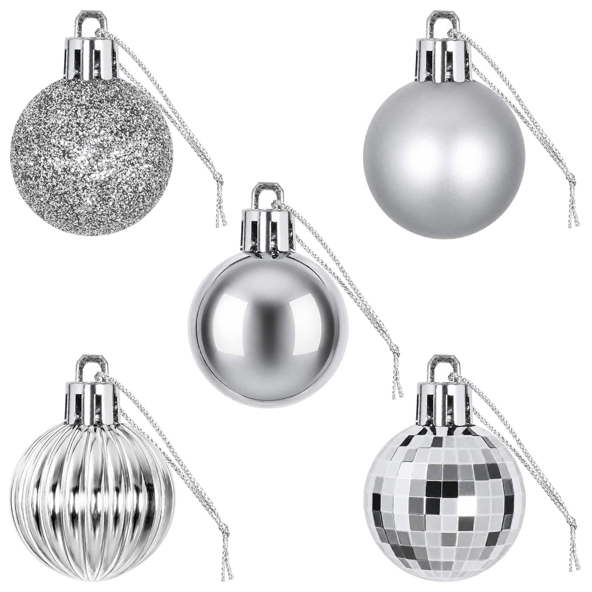 Voir la diapositive 5 : VIDAXL Ensemble de boules de Noël 150 pc Argente Diam. 3 cm