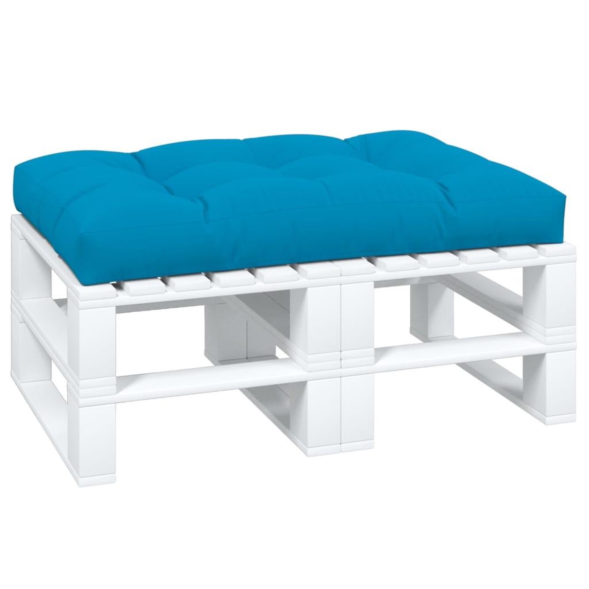 Voir la diapositive 3 : VIDAXL Coussin de palette bleu 120x80x12 cm tissu