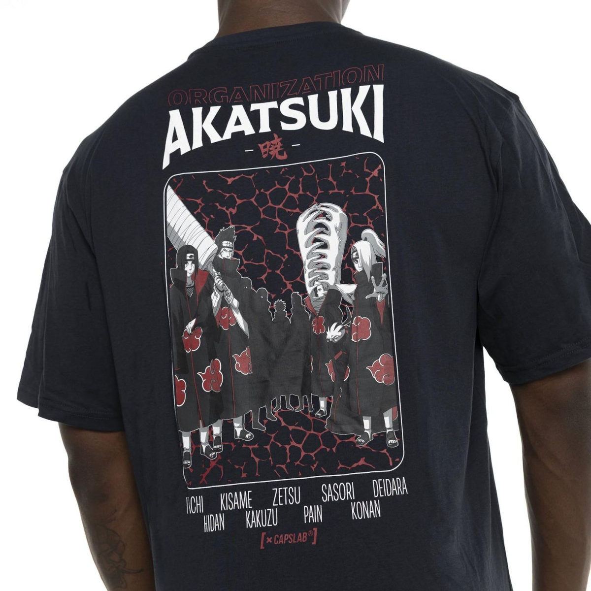 CAPSLAB T-shirt homme Relax fit Naruto Akatsuki
