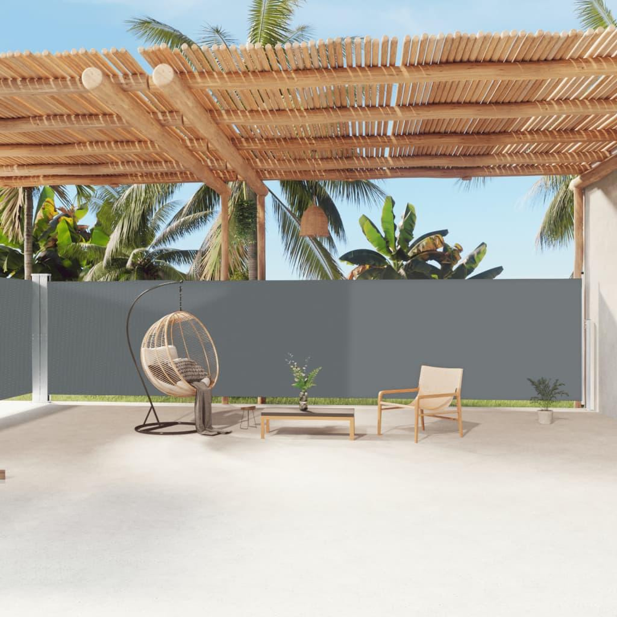 Voir la diapositive 1 : VIDAXL Auvent lateral retractable Anthracite 180x1200 cm