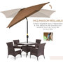 Voir la diapositive 4 : OUTSUNNY Parasol inclinable rectangulaire métal polyester haute densité 2,95L x 1,95l x 2,4H m chocolat