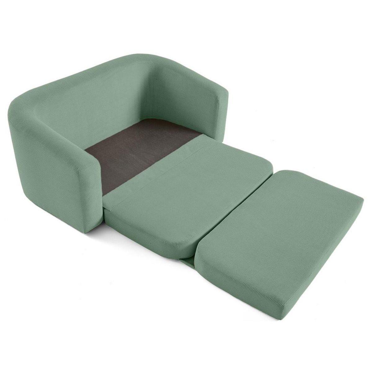 BEST MOBILIER Nuvia - canapé convertible déplimousse 2 places en velours texturé