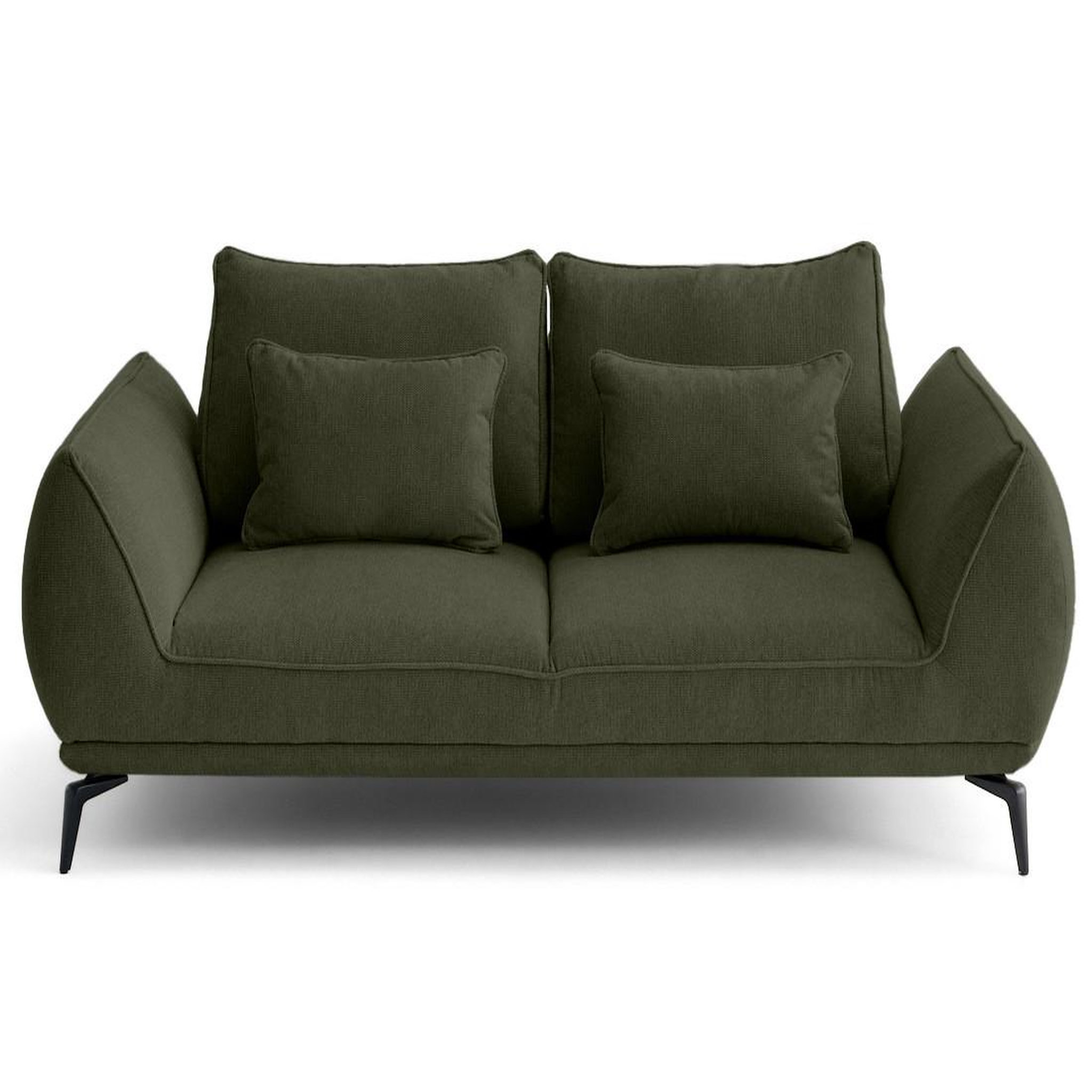 Voir la diapositive 1 : LISA DESIGN Arica - canapé droit 2 places en tissu texturé
