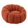 Voir la diapositive 1 : Paris Prix Fauteuil Coquillage en Tissu  Fleur  101cm Rouille