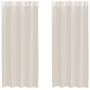 Voir la diapositive 2 : VIDAXL Rideaux en voile avec œillets 2 pcs creme 140x245 cm