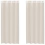 Voir la diapositive 2 : VIDAXL Rideaux en voile avec œillets 2 pcs creme 140x245 cm