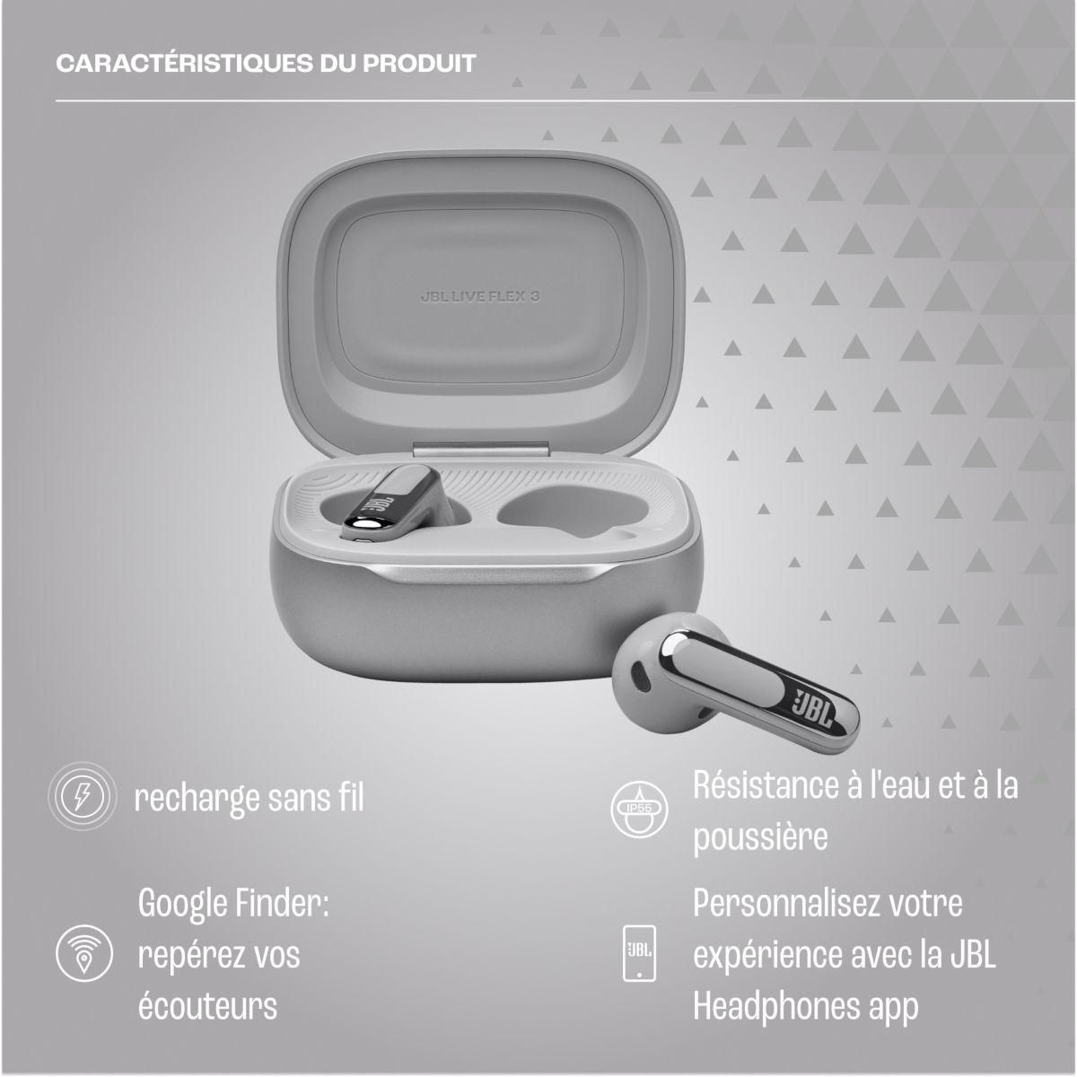 JBL Ecouteurs Live Flex 3 Argent