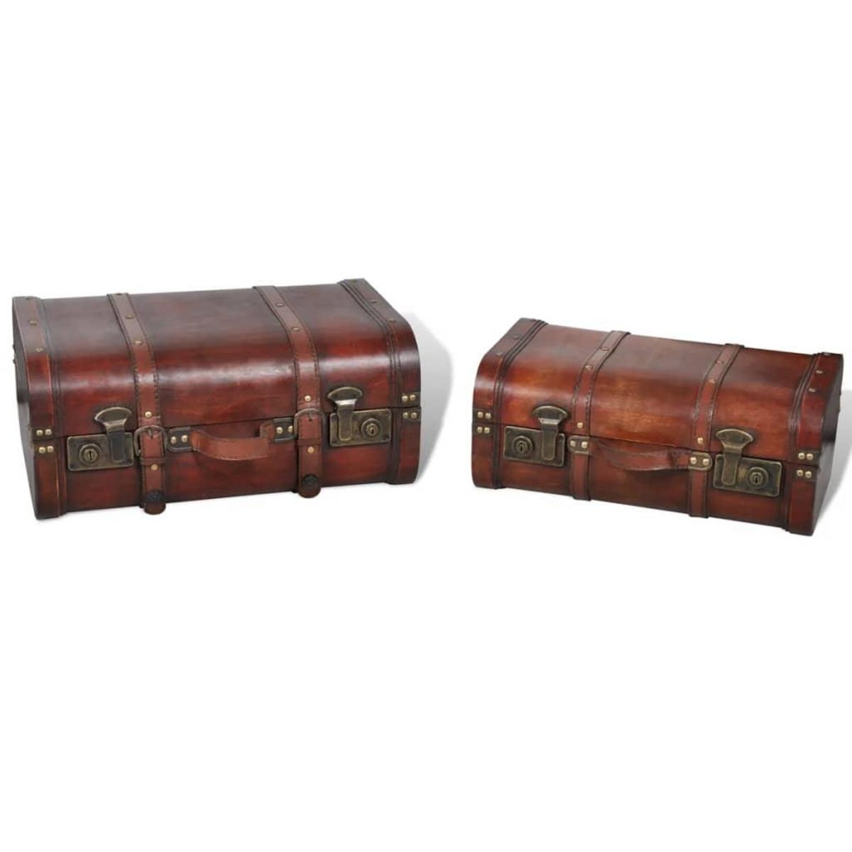 VIDAXL Coffre de rangement vintage Bois Marron 2 pcs