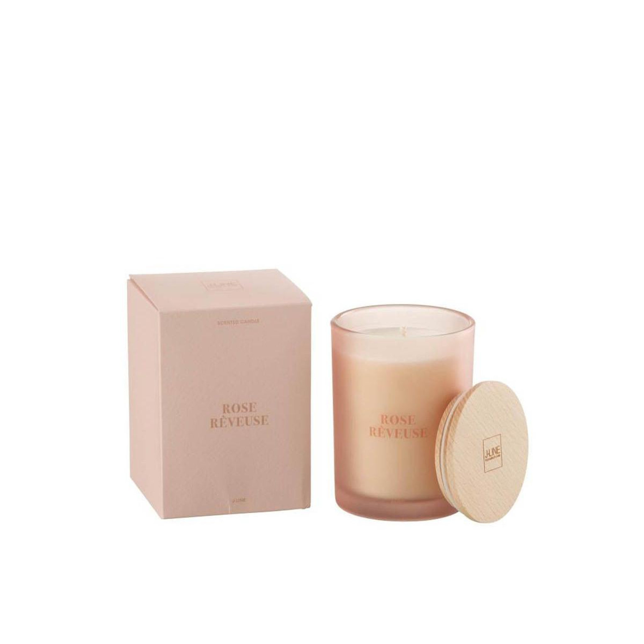 Voir la diapositive 3 : J-LINE Bougie Parfumée  Accords Essentiels  12cm Rose Rêveuse