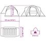 Voir la diapositive 6 : VIDAXL Tente familiale a dome 6 personnes vert impermeable