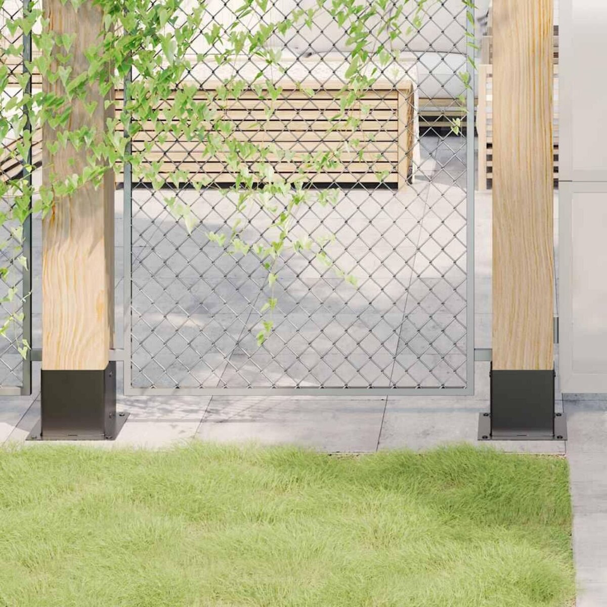 VIDAXL Bases de poteau carrees 12 pcs anthracite 141x141 mm