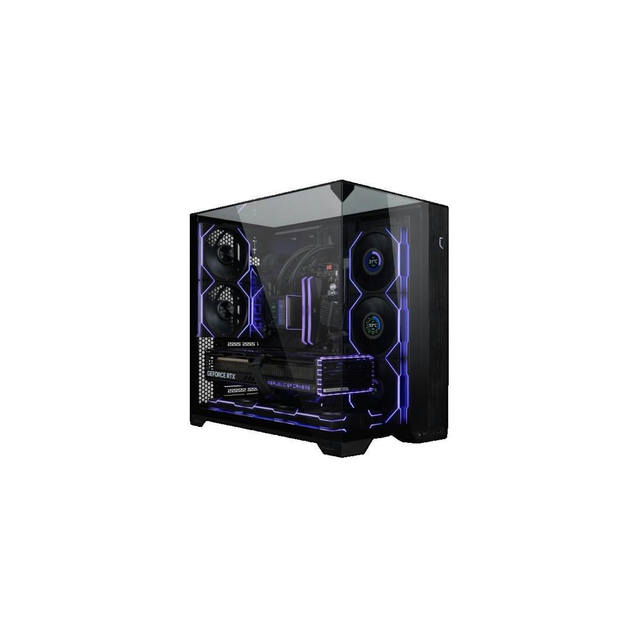 Voir la diapositive 3 : Lian-li Ventilateur Lian Li UNI FAN TL Wireless LCD Noir RGB ARGB