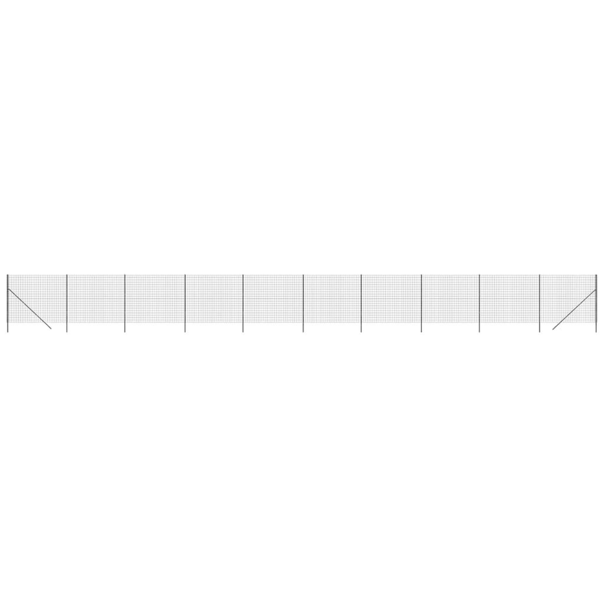 Voir la diapositive 2 : VIDAXL Cloture en treillis metallique anthracite 1,6x25 m