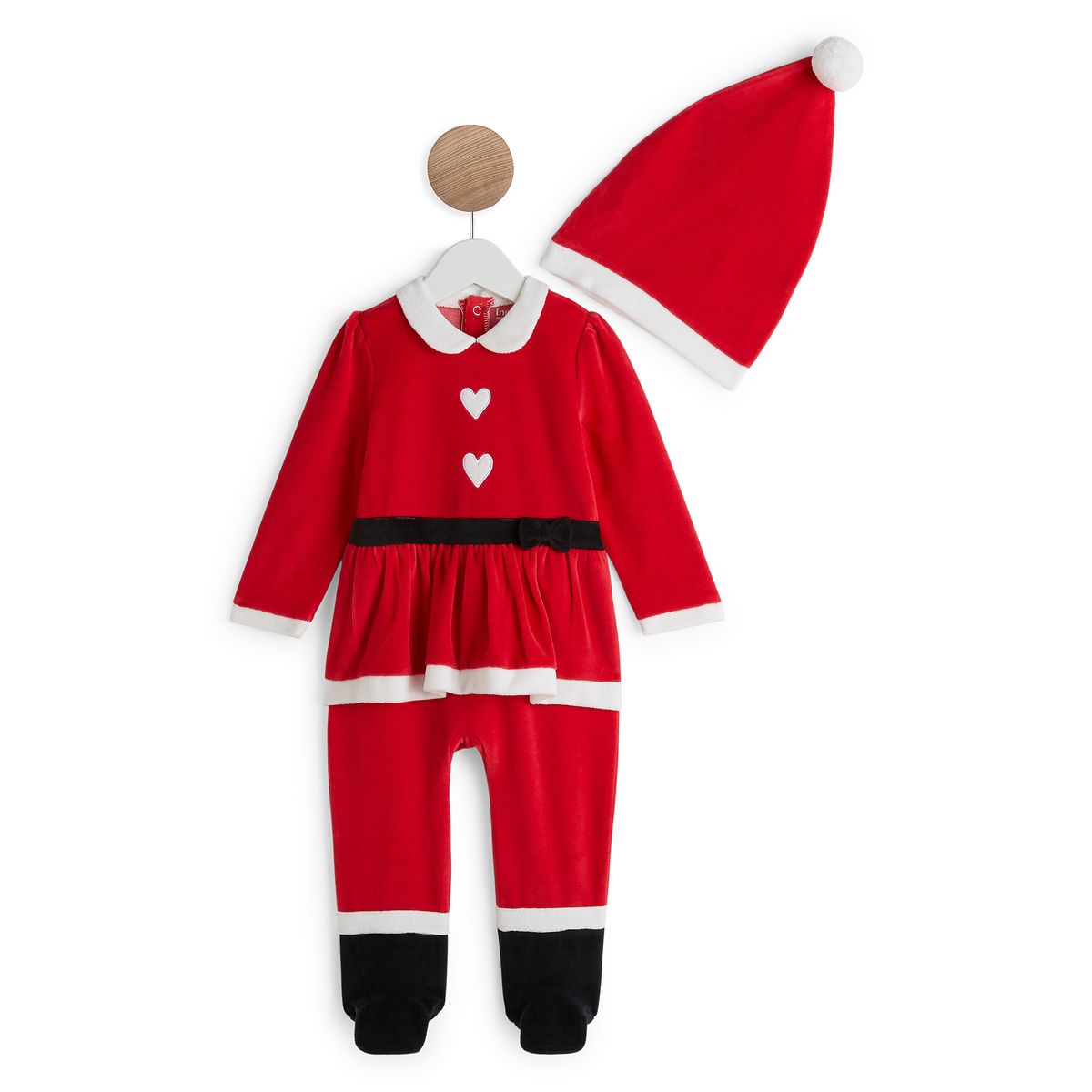 INEXTENSO Dors bien velours de noël bébé fille