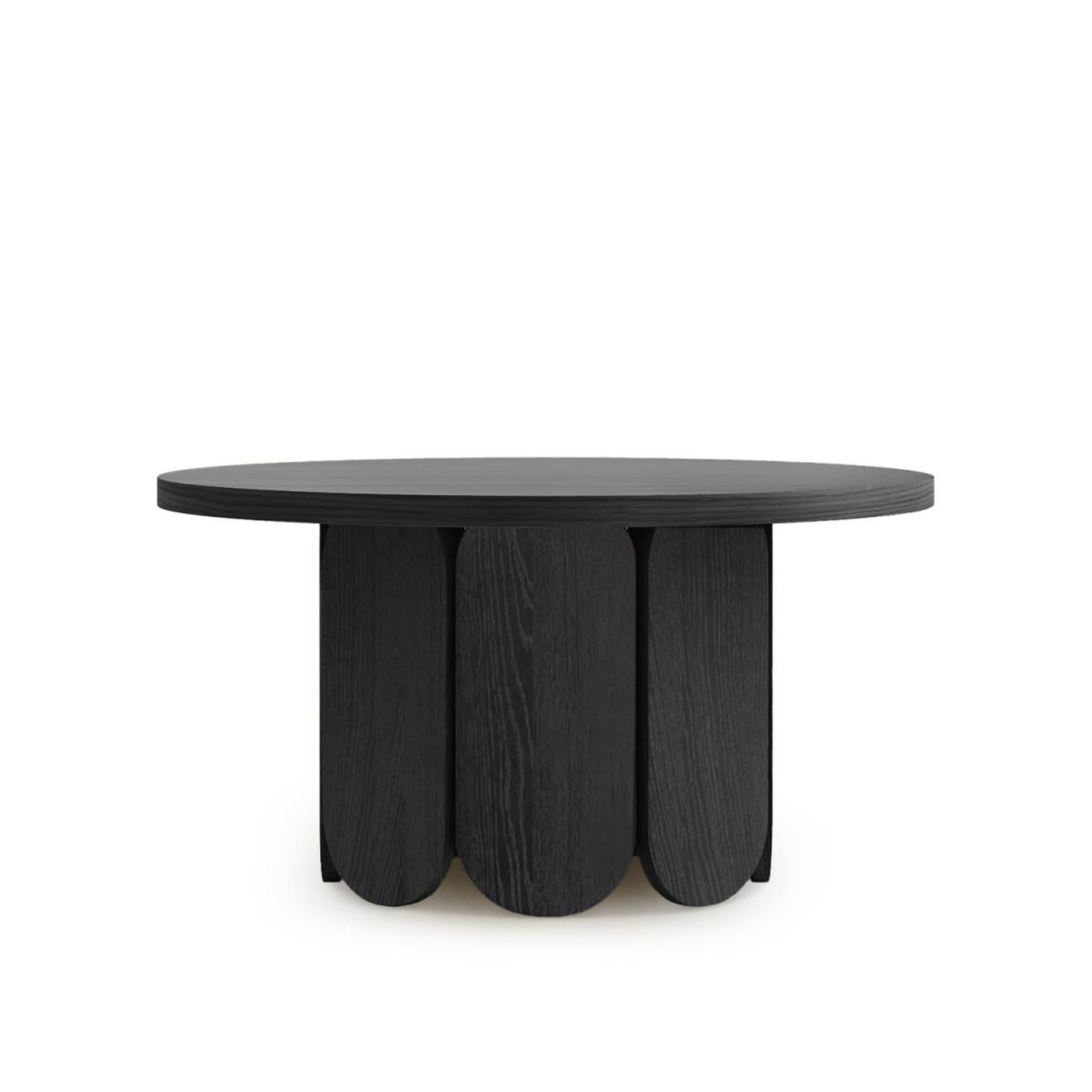 Voir la diapositive 2 : Paris Prix Table basse ronde design  soft  78cm chêne & noir