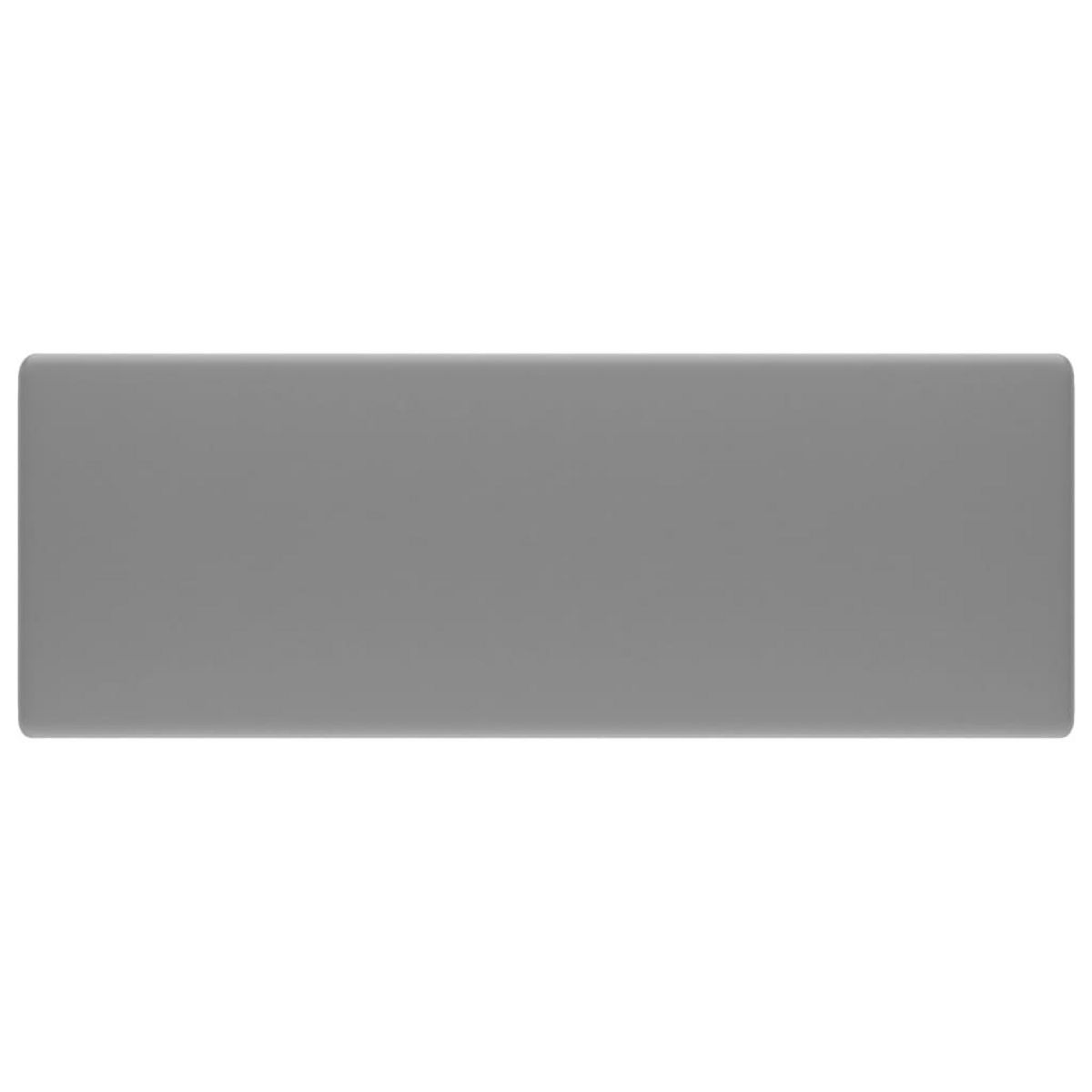 VIDAXL Lavabo carre a trop-plein Gris clair mat 41x41 cm Ceramique