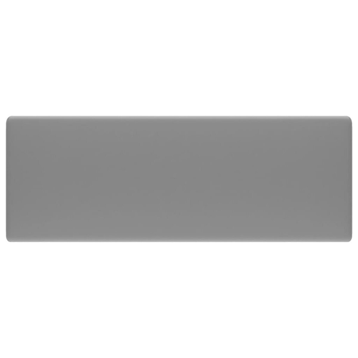 VIDAXL Lavabo carre a trop-plein Gris clair mat 41x41 cm Ceramique