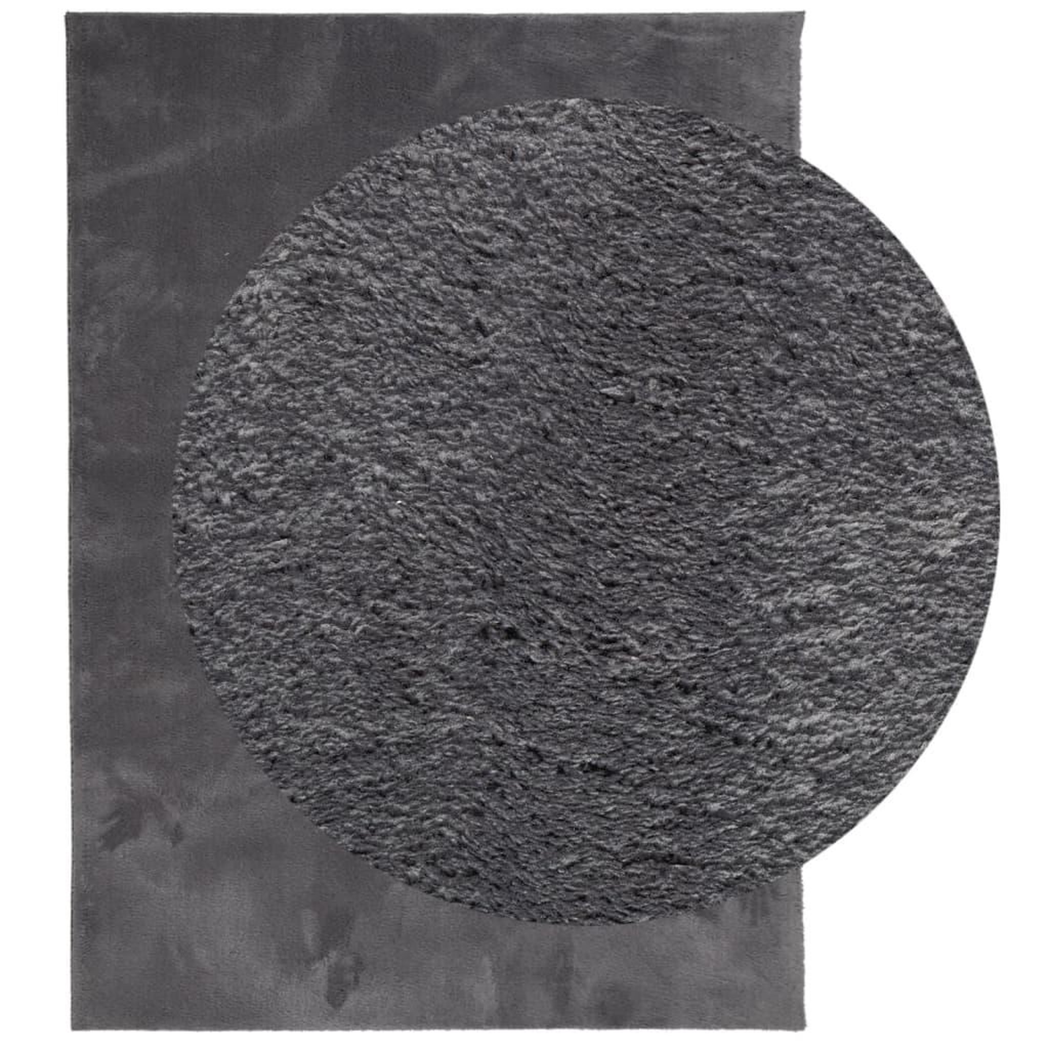 Voir la diapositive 3 : VIDAXL Tapis HUARTE a poils courts doux lavable anthracite 120x170 cm