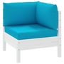 Voir la diapositive 3 : VIDAXL Coussins de palette lot de 3 bleu clair tissu oxford