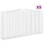 Voir la diapositive 2 : VIDAXL Paniers a gabions arques 9 pcs 400x50x200/220 cm Fer galvanise