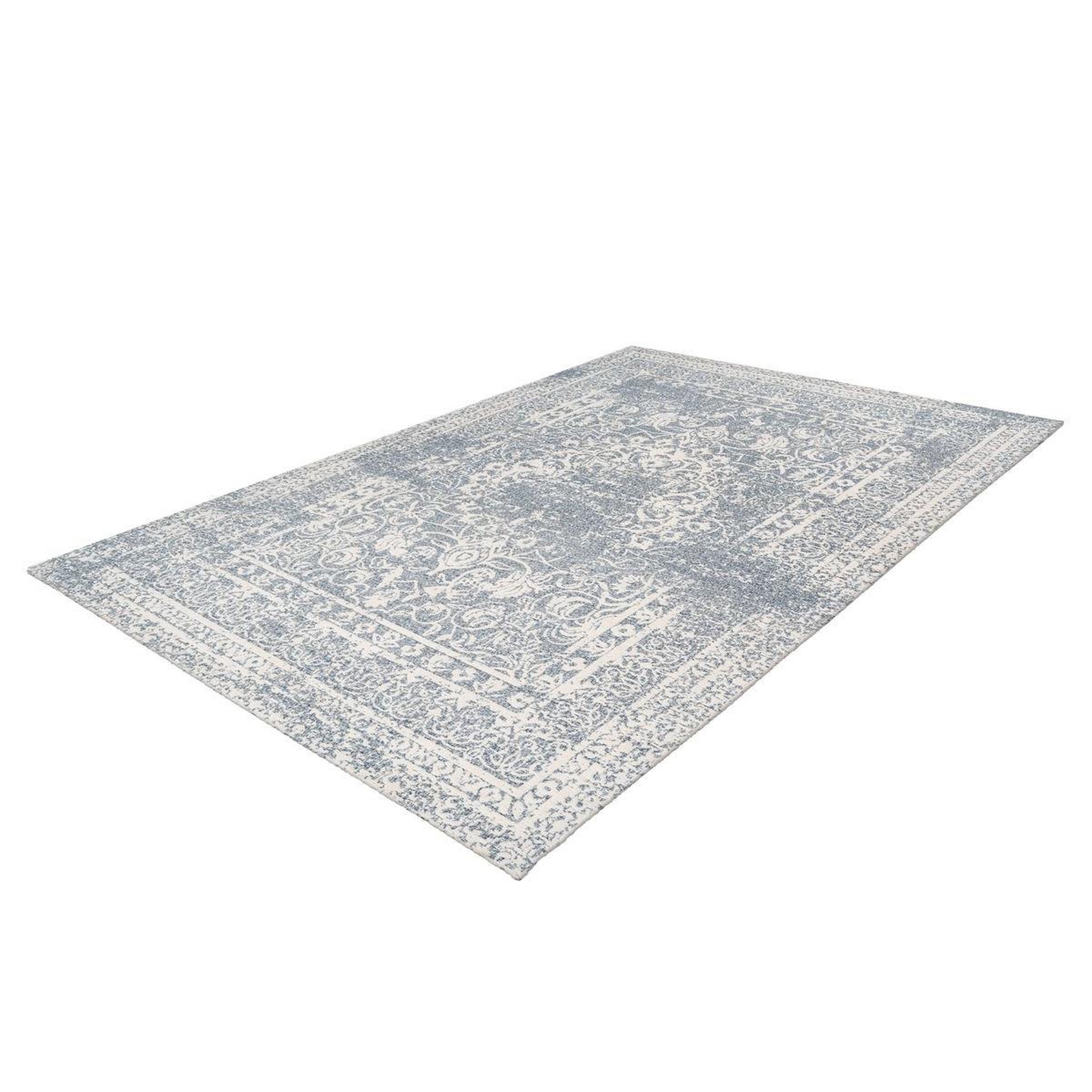 Voir la diapositive 4 : Paris Prix Tapis vintage à poils courts  iglesia  crème & bleu