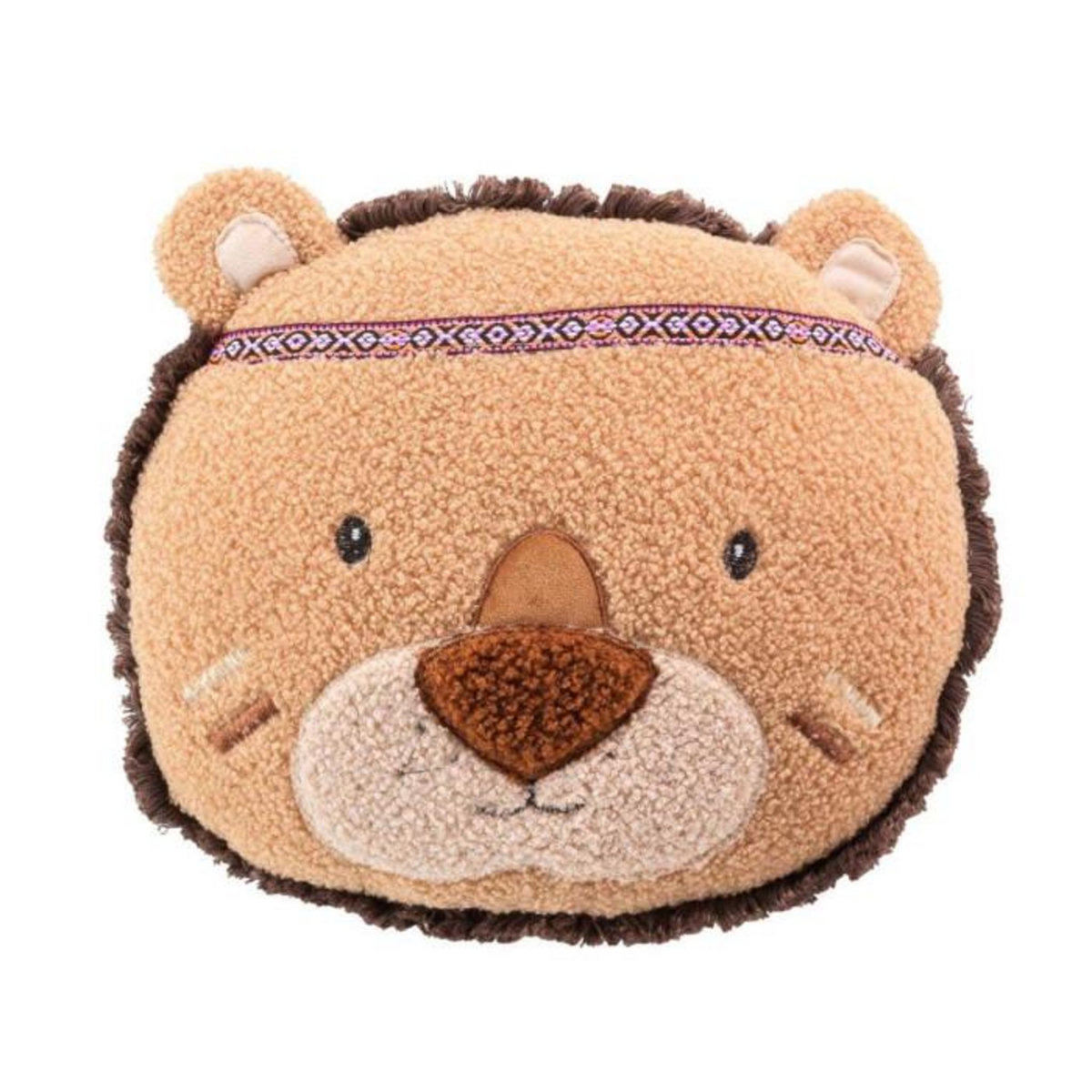 Paris Prix Coussin Déco Enfant  Lionceau  30x30cm Marron