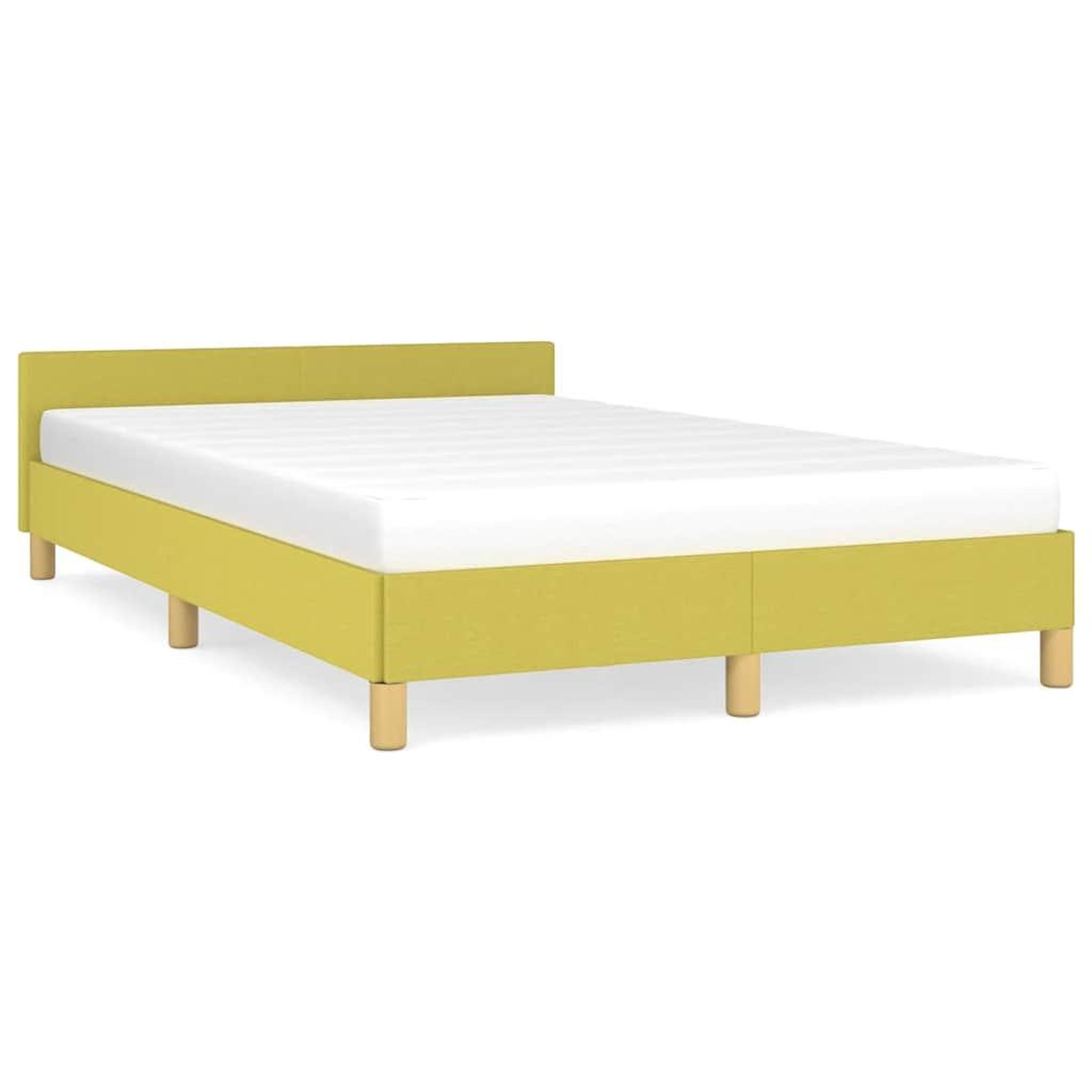 Voir la diapositive 1 : VIDAXL Cadre de lit sans matelas vert 120x200 cm tissu