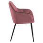 Voir la diapositive 3 : TOILINUX Lot de 2 Chaises de salle à manger Florie avec accoudoirs effet velours