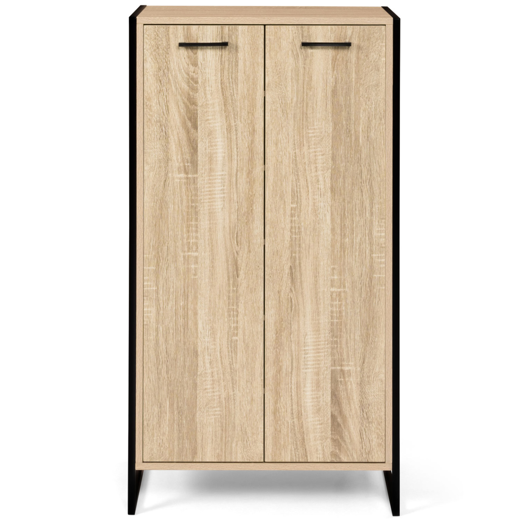 Voir la diapositive 3 : ID MARKET Armoire à chaussures 18 paires luis 2 portes design industriel
