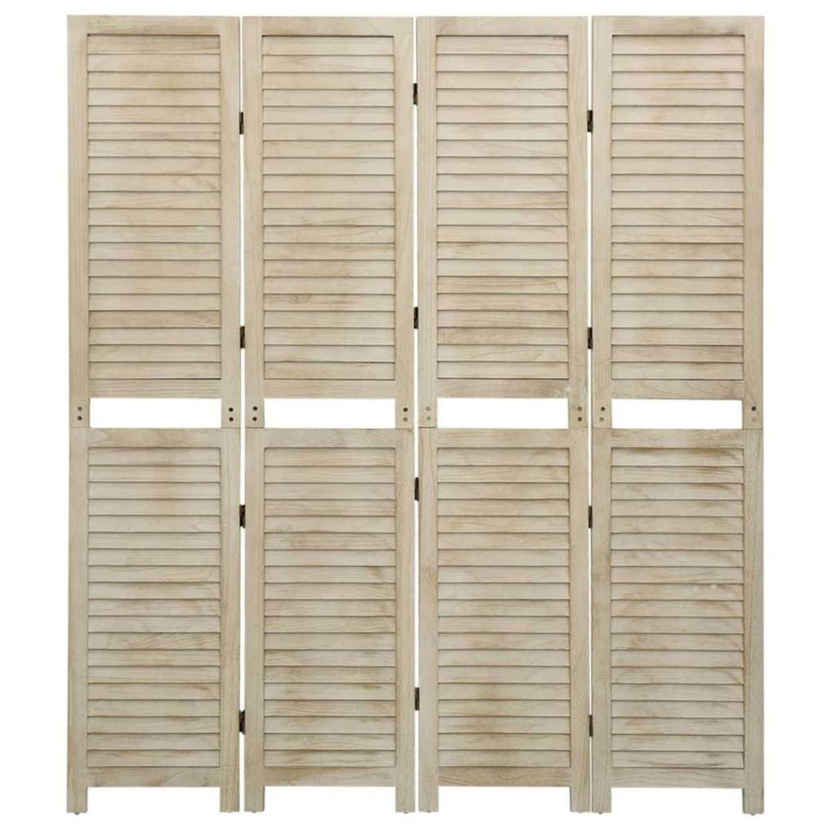 VIDAXL Cloison de separation 4 panneaux 140x165 cm Bois de Paulownia