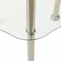 VIDAXL Table d'appoint 2 niveaux Transparent 38x38x50 cm Verre trempe