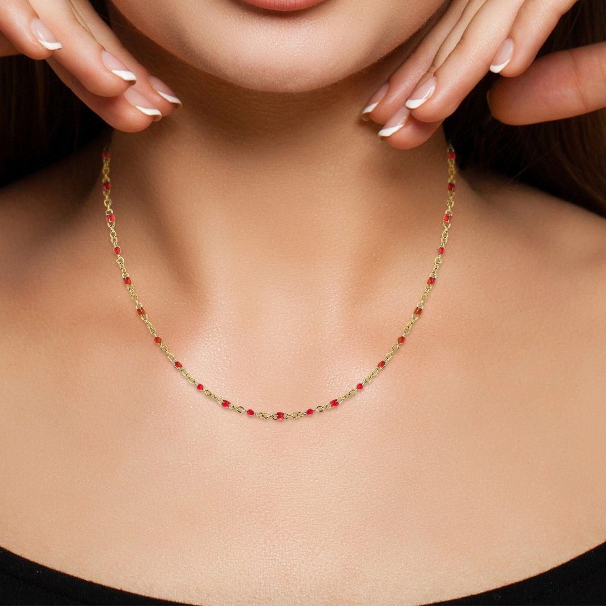 SC BOHEME Collier perles rouge par SC Bohème