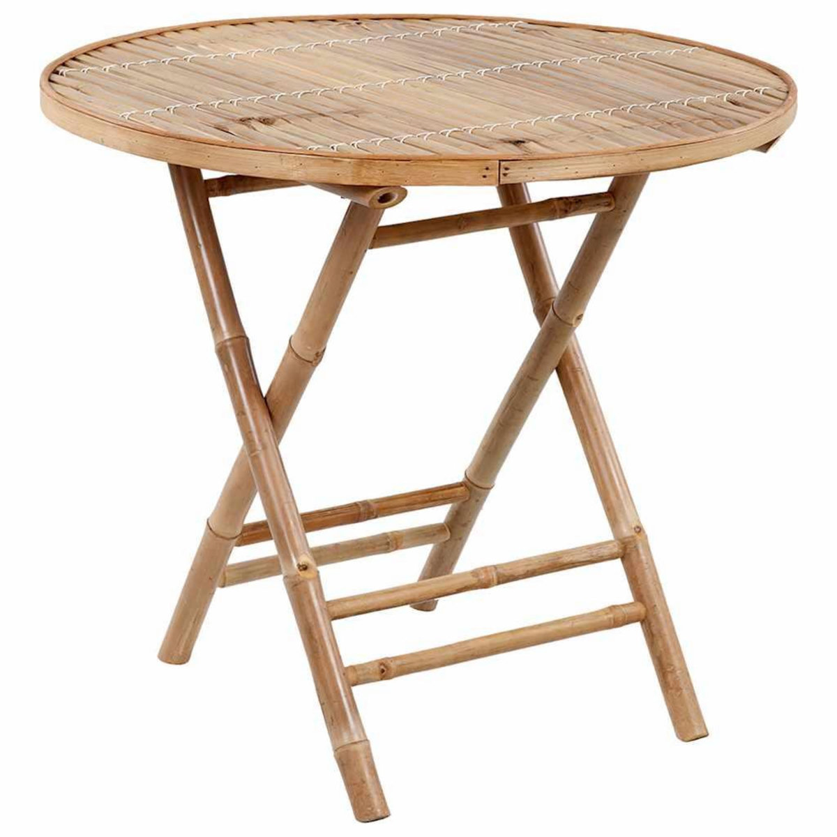 VIDAXL Mobilier a dîner d'exterieur pliable 5 pcs avec coussins bambou