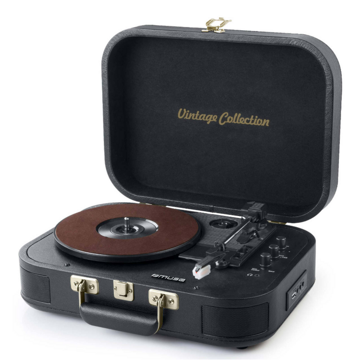 Muse Platine vinyle stéréo 3 vitesses 33/45/78t avec bluetooth - MT201GLD