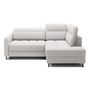 Voir la diapositive 6 : BEST MOBILIER Kalibo - canapé d'angle droit - 5 places - convertible avec coffre et têtières - en tissu bouclette
