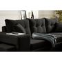 Voir la diapositive 6 : BEST MOBILIER California - canapé d'angle réversible convertible - avec coffre, tablette et poufs - en velours côtelé - 4 places