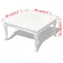 VIDAXL Table basse 80 x 80 x 42 cm Laquee Blanc