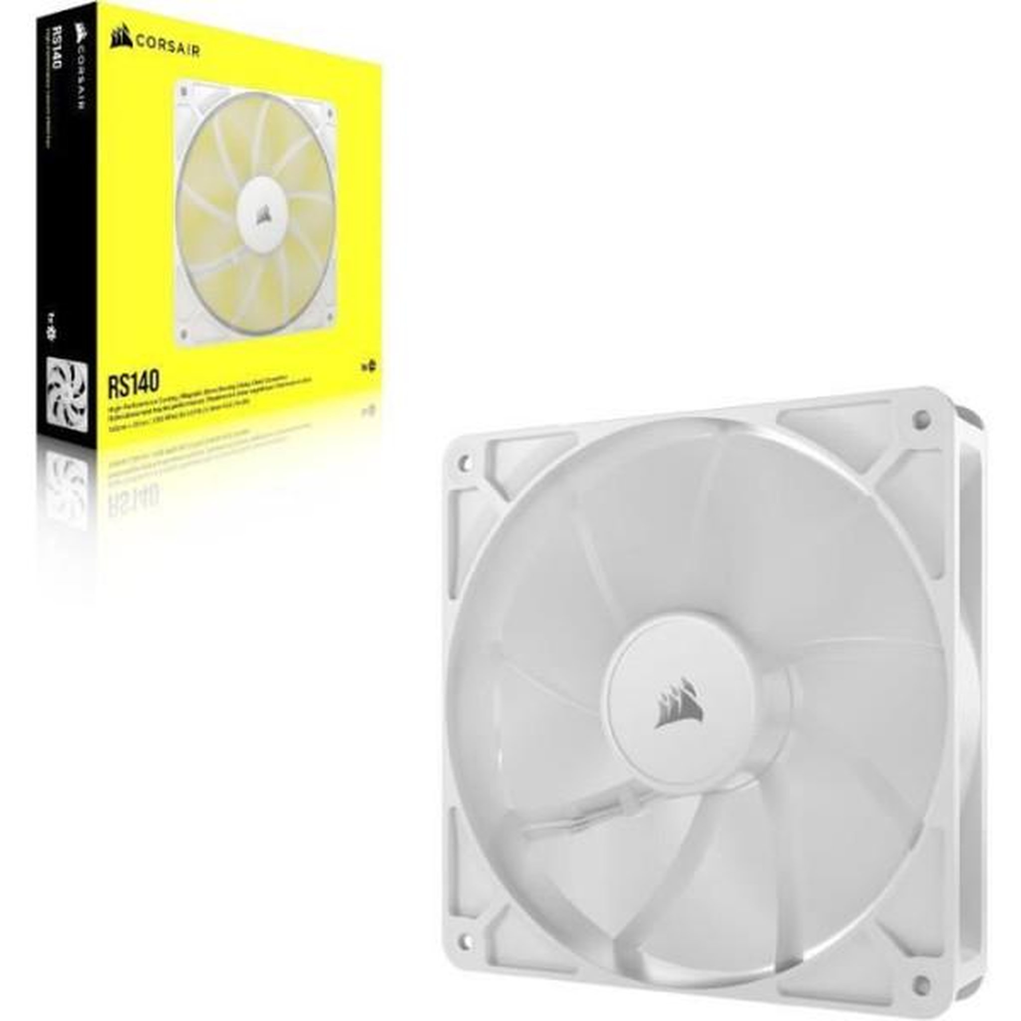 Voir la diapositive 5 : Corsair Ventilateur PWM 140mm - CORSAIR - RS140 - Blanc