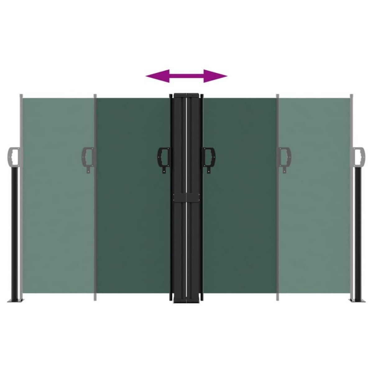 VIDAXL Auvent lateral retractable vert fonce 140x1000 cm