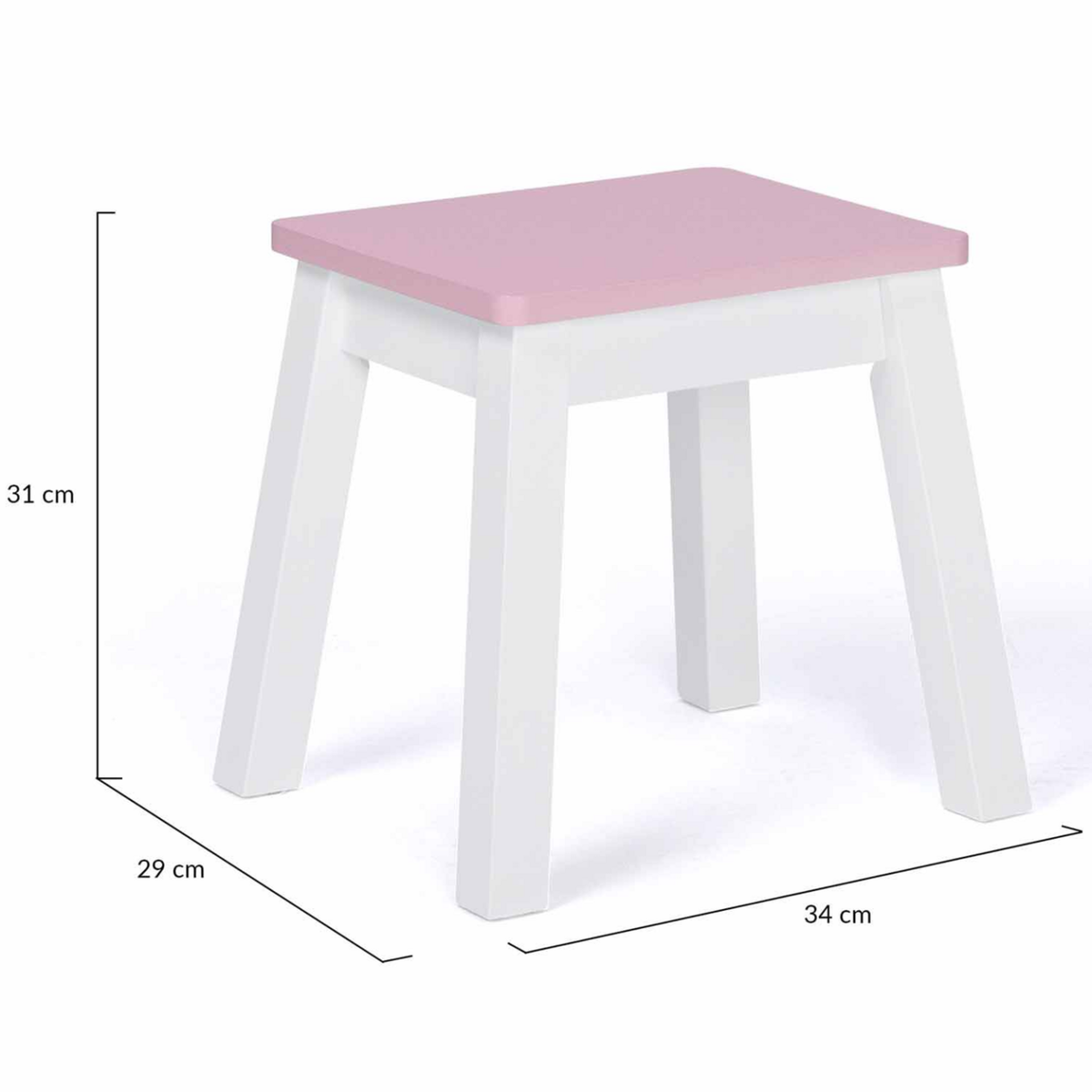 ID MARKET Coiffeuse enfant BETTANY avec miroir et tabouret