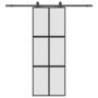 Voir la diapositive 2 : VIDAXL Porte coulissante kit quincaillerie noir 76x205 cm verre trempe